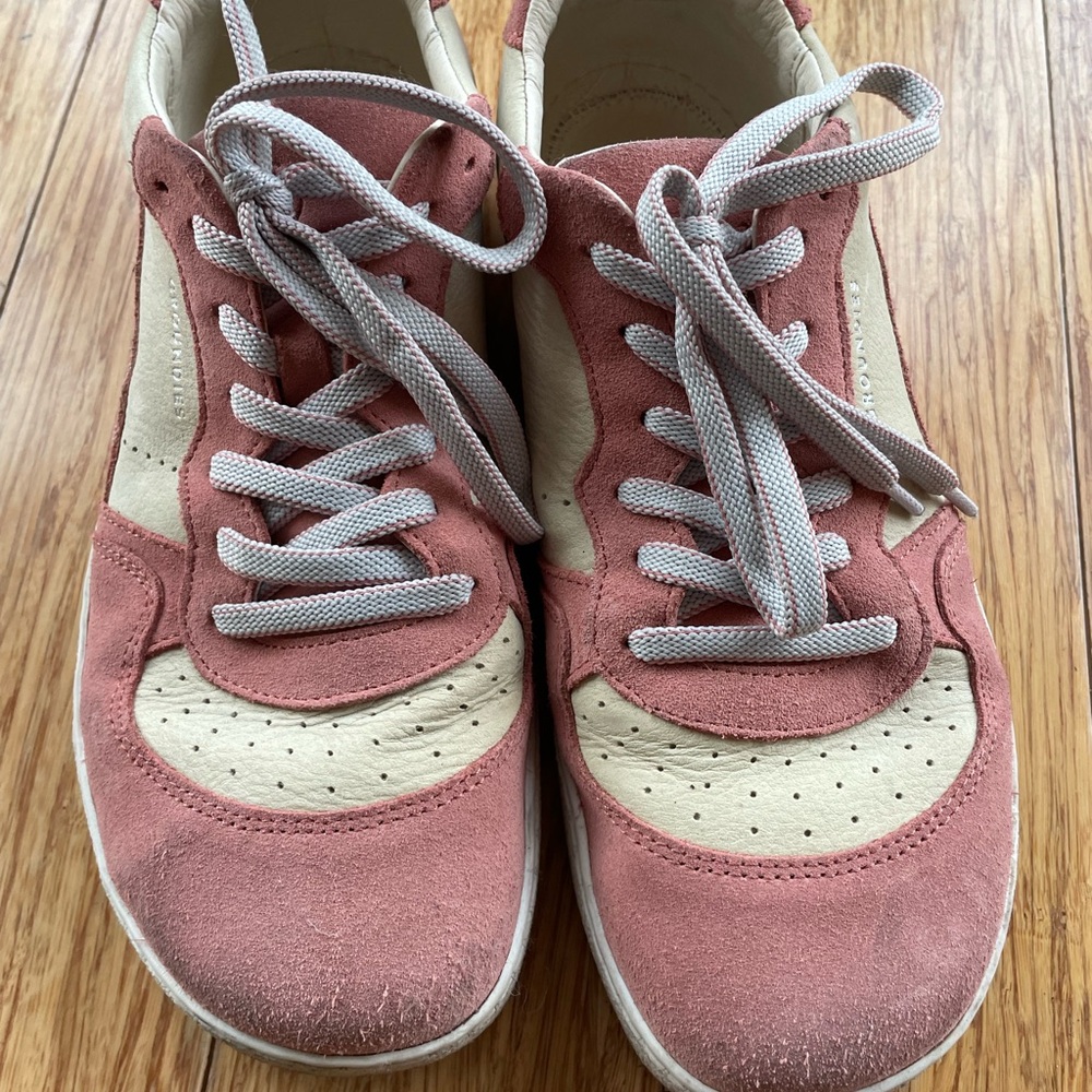Grounders Barefoot Shoes Women's Pink and Cream Sneakers